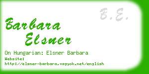 barbara elsner business card